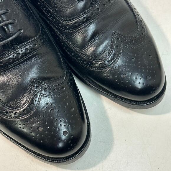 Rancourt & Co. x Ralph Lauren Wingtip Bal Oxford Black Calf Bench Made USA 9 D - Picture 8 of 14